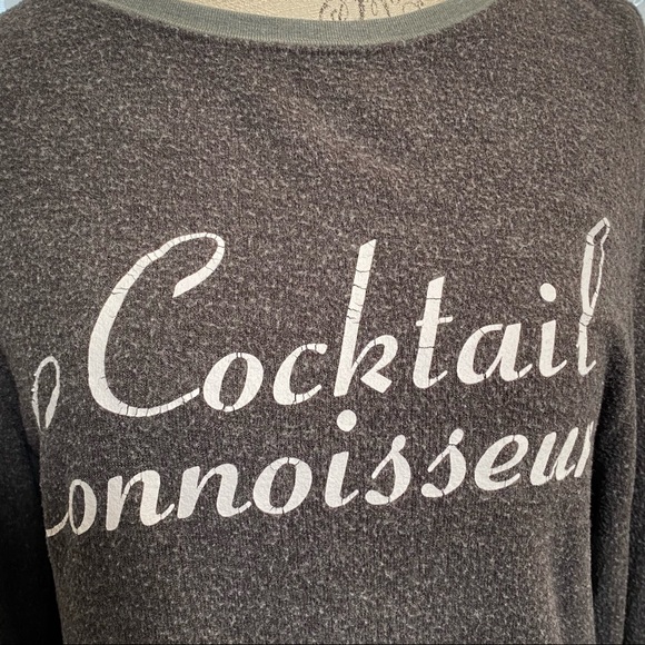 Wildfox cocktail connoisseur gray white sweater - Picture 2 of 6